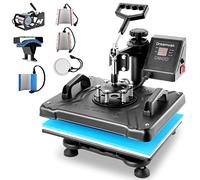 Pressa Caldo 8 in 1, 30 x 38 cm Macchina di sublimazione Tessile Heat Press Girevole a 360 Gradi per DIY t Shirts/Tazza/Cappello/Piatto/Cappello