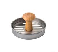 Pressa Carne Antiaderente Acciaio 13cm per facile Pressa Carne | Forma perfetta 13cm, rilascio , per calore, per ideale per BBQ e griglia