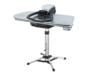 Pressa da Stiro Professionale 101HD ad Alta Resistenza 101cm con Supporto/Piedistallo - Argento (+ Filtro Anti-Incrostazioni GRATUITO per Acqua, Copertura di Ricambio e Schiuma Sottosmaltata)