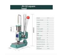 Pressa da tavolo manuale JR-16 / JH-16, testa tonda/quadrata, piccola, 57 mm Per principianti e fai da te(Square head)