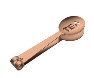 Pressa da tè bonVIVO, pressa per bustine di tè in acciaio inossidabile di alta qualità, pinza da tè in elegante effetto rame