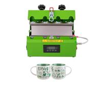 Pressa di calore automatica, 30 x 20 x 20 cm, 0 - 200 °C, schermo a LED, design raffinato, pressa per tumbler, design ergonomico, per bicchieri di vetro, tazze, tazze cilindrici