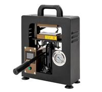 Pressa di calore, pressa idraulica manuale portatile con due piastre riscaldate, manometro, regolatore di temperatura del tempo LCD per estrazione dell'olio e tessuti stampati