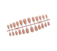 Pressa Di Mandorle Su Unghie Disegni Di Fiori Chiodi Falso Colla Su Chiodi Chiodi Acrilici Artificiali 24 Pcs Bastone Su Unghie Per Le Donne