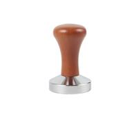 Pressa for caffè in acciaio inossidabile con base piatta, chicchi di espresso pressa manuale for in polvere, martello, utensili(58mm,Dark brown)