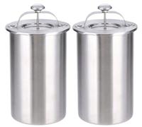 Pressa for Carne Deli Pressa for Prosciutto In Acciaio Inossidabile Con Termometro Stampo for Pressa Prosciutto Salumi Stampo Pressa Carne(2pcs)