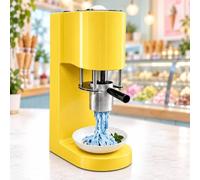 Pressa for gelato commerciale for spaghetti | Formatrice Elettrica con 4 Stampi Intercambiabili for Food Truck Pasticceria(Yellow)