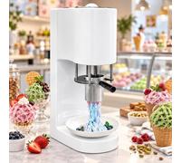 Pressa for gelato commerciale for spaghetti | Formatrice Elettrica con 4 Stampi Intercambiabili for Food Truck Pasticceria(White)