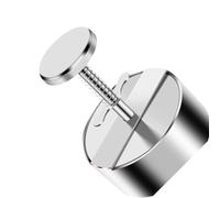 Pressa for hamburger manuale, stampo for rotondo in acciaio inox, for torta di bistecca, antiaderente, regolabile, for alimenti(10cm)