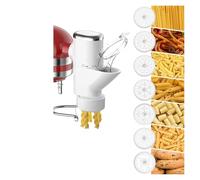 Pressa for pasta Gourmet compatibile con robot da cucina KitchenAid Cuisinart, pressa for pasta con 7 pezzi intercambiabili