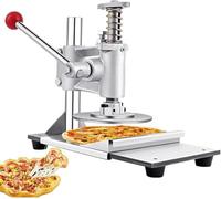 Pressa for pizza manuale, pressa for pizza in acciaio inossidabile, con piastra rotonda da 16 cm, vassoio estraibile, for pizze, torte, tortillas, pasticceria.