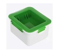 Pressa for tofu, stampo sicuro, scolapiatti incorporato, gadget for la tostatura della soia, stampo for tofu a 3 strati(Green)