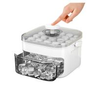 Pressa for vassoio di ghiaccio, stampo for cubetti, strumento for la creazione scatole, creatore stoccaggio grande capacità(White,Double Layer 50 Grid)