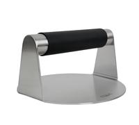 Pressa Hamburger in Acciaio Inox 430 Ø14 cm con Manico Ergonomico Antiaderente, Compattatore per Carne e Veg Burger, BBQ e Cucina