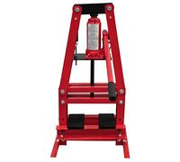 Pressa idraulica da officina, 6 tonnellate, con asta di pressione regolabile in 2 posizioni, larghezza di lavoro 255 mm, altezza di sollevamento 130 mm, per officina, garage, lavori di metallo e legno