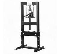 Pressa idraulica del negozio della h-Frame da 6 tonnellate, stampa del | Piastre di pressione e valvola di sicurezza, per cuscinetti/giunti a U, piegatura e raddrizzamento, nero con guanti