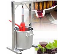 Pressa idraulica per frutta per la produzione di succo di uva e bacche, in acciaio inox, manuale, con secchio filtrante, facile da pulire, capacità 36 l
