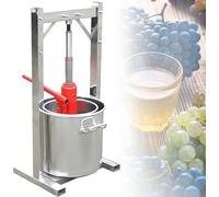 Pressa idraulica per vino alla frutta, Pressa per sidro in acciaio inossidabile con martinetto idraulico, Attrezzatura manuale per vinificazione per uva, sidro, olio d'oliva, miele, verdure
