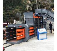 Pressa idraulica professionale per balle per rottami metallici per acciaio, compattatore automatico con grande apertura di alimentazione e dimensioni regolabili Balle efficienti per riciclaggio dei