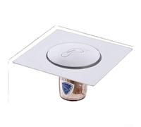 Pressa magnetica del piede della valvola della copertura 9.8x9.8x5.5cm | Base in ABS resistente alla ruggine, adatta a scarichi da 28-75 mm, per bagno, cucina, balcone, drenaggio rapido, anti odore