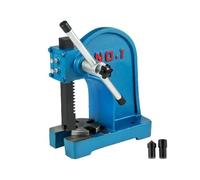 Pressa manuale a leva con cuscinetti montabili per rivettatura, spremitura, punzonatura, piegatura e pressatura