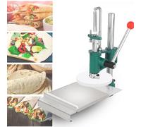 Pressa manuale da 22 cm per stendere l'impasto della pizza, pasta e sfoglia | Pressa manuale per impasto da 22 cm, con funzione di rullo e sfogliatrice, progettata per appiattire l'impasto della pizza e