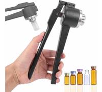 Pressa manuale for fiale da 13 mm/15 mm/20 mm, acciaio inossidabile - Pressa for fiale a strappo, tappatrice for tappi di bottiglie mediche, alluminio e plastica/alluminio pieno(15mm)