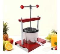 Pressa manuale in acciaio inox per vino e frutta, 2/3/6L con manico a T e 2 barili per succhi, sidro, formaggio e miele (3 l)