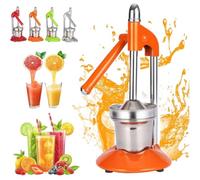 Pressa manuale in ghisa, resistente, professionale, in acciaio inox, per limoni e agrumi, per limonata fresca, succo d'arancia per bar, cucina, facile da pulire