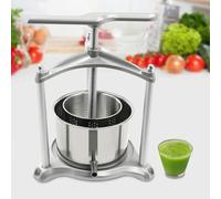 Pressa Manuale per Frutta e Vino - Pressa per Frutta a Doppia Botte in Acciaio Inossidabile da 3 Litri con Impugnatura a T per Vino, Sidro, succhi e frullati Fatti in casa - Facile da Usare, Durevole