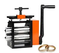 Pressa Manuale per Gioielli con Manovella e Rulli da 40 Mm - Strumento per Allungamento del Metallo, Modellatura dei Fili e Impressa di Texture per Gioielli Fai-da-Te