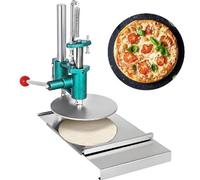 Pressa manuale per impasti per pizza, in acciaio inox, 20 cm, con spessore regolabile, per pizza e pasticceria fatta in casa