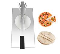 Pressa manuale per impasti per pizza, in acciaio inox, piastra di pressione antiaderente da 20-24 cm, altezza regolabile, per torte, pizza, impasto, pane