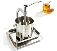 Pressa manuale per miele e cera in acciaio inox, strumento a manovella con sistemi di compressione a vite, capacità 1,8 L, ideale per separazione cera d'api e drenaggio verdure