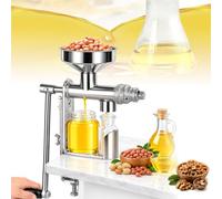 Pressa Manuale per Olio,Pressa per Olio in Acciaio Inox,Torchietto | Estrattore Di Olio per Uso Domestico,Per Estrazione Fai-Da-Te,Smontabile E Lavabile,Adatto per Arachidi,Altra Frutta a Guscio