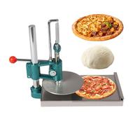Pressa manuale per pasta per pizza, sfogliatrice da 9,5 pollici con base in ghisa, spessore regolabile, rimbalzo automatico, per crosta di pizza e chapati Diameter 24cm