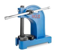 Pressa manuale resistente da 2 tonnellate, strumento per timbratura, piegatura e allungamento da tavolo, con piastre reversibili, altezza di lavoro da 21,6 cm, per lavorazione dei metalli e progetti