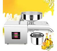 Pressa olio, in acciaio inox, 600 W, mulino ad olio elettrico con controllo della temperatura, noci arachidi, olio per piante domestiche, pressa per uso domestico
