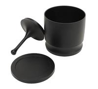 Pressa per anelli di dosaggio in lega di alluminio anti-volante raccoglitrice di polvere di caffè forniture per la preparazione del caffè 58 mm (Nero 58MM)