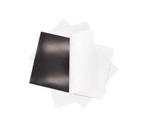 pressa per Badge DIY Fogli magnetici in gomma, tappetini magnetici neri per frigorifero, taglio magnetico su un lato, 0,5 mm(5pcs)