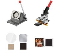 pressa per Badge DIY Macchina per la produzione di magneti da frigorifero in acciaio da 2,5 * 2,5 pollici, macchina per la stampa di adesivi per frigorifero, taglierina magnetica + carta