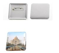 pressa per Badge DIY Materiale per spille e bottoni quadrati fai da te, 50x50 mm, magneti per frigorifero, parti per la realizzazione di spille e bottoni(Iron bottom badge)