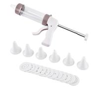 Pressa per biscotti - Utensile per la cottura domestica, Spritz Pastry Maker | Set bianco multiuso circa 22 x 14,5 cm ABS PP PP PE acciaio inossidabile con tredici dischi sei punte per biscotti per le