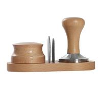Pressa per caffè in legno, 16,7 x 8,8 cm, tappetino pressato per caffè, antiscivolo, per piano di lavoro della cucina