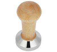 Pressa per caffè in Polvere da 51 Mm, Pressa in Acciaio Inossidabile con Manico in Legno con Impugnatura Comoda per Baristi in Ufficio a Casa, Pulita (Fondo piatto da 51 mm)