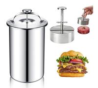 Pressa per carne da salumeria in acciaio inox con termometro e meccanismo a molla - Macchina per prosciutto fatta in casa fai-da-te per affettati, strumento di cottura salutare per panini e ricette