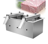 Pressa per carne in acciaio inox con molla di compressione per hamburger e slider, ideale per cucine domestiche e professionali