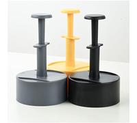 Pressa per carne per hamburger con rimbalzo automatico e 100 fogli di carta per olio di silicone, molla in acciaio inox ABS pressa per torte per polpette di carne perfette da 9,5 cm di diametro