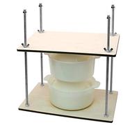 Pressa per formaggio in legno per forniture per la produzione di formaggio Guide in metallo da 30,5 cm e 2 stampi per formaggio con pistone seguace 1,3 qt - grande Home Supply Ultimate Cheese Press
