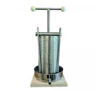 Pressa per Frutta, Pressa per Vino, Pressa per Mele Maxi 5L con Doppio Cestello in Acciaio inox, Modello da Tavolo, Incluso Tubo PVC 10 cm